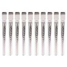 10x Silber Krokodil Haarspangen Metall