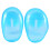 2x Blauwe Oorkap Plastic Beschermer 1