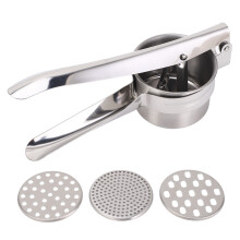 Kitchen Potato Ricer 3 Discs Stainless Steel Press Masher Tool