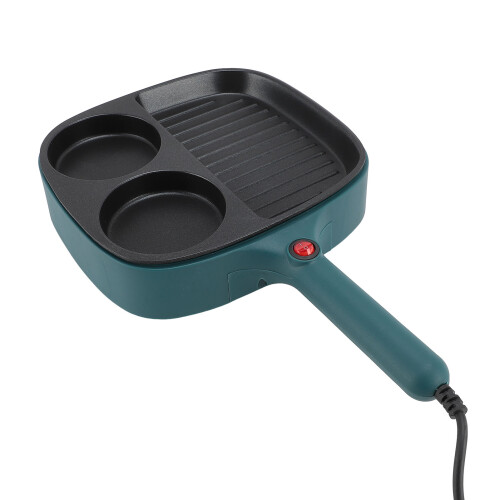 (US Plug 110V) Non-stick Pan 2 Secties EU 220V 2