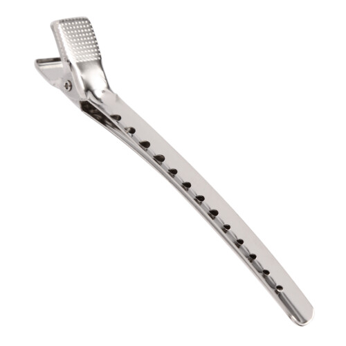 10x Silber Krokodil Haarspangen Metall 1