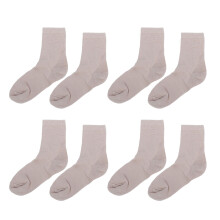 (Skin Color) 4 Paar Feuchtigkeits-Gel-Ferse-Socken Grau Mittelknie