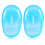 2x Blauwe Oorkap Plastic Beschermer 3