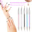 5x Nailartpinsel 7-20mm Acryl Liner 2