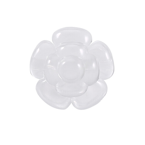 50er Set ABS Nagel-Farbkarte Ring mit Blumen (Klar)