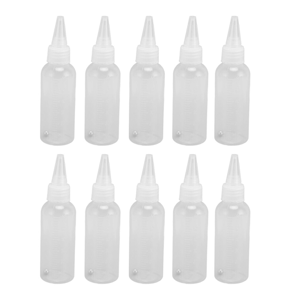 10Pcs 60Ml Empty Airbrush Paint Bottles With Ball Scale 461605263977