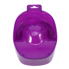 Nail Art Tips Wash Soak Bowl Polish Remover Manicure Tool (Purple)