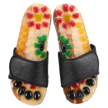 Massage Slippers Blood Activating Foot Relaxation Black 37