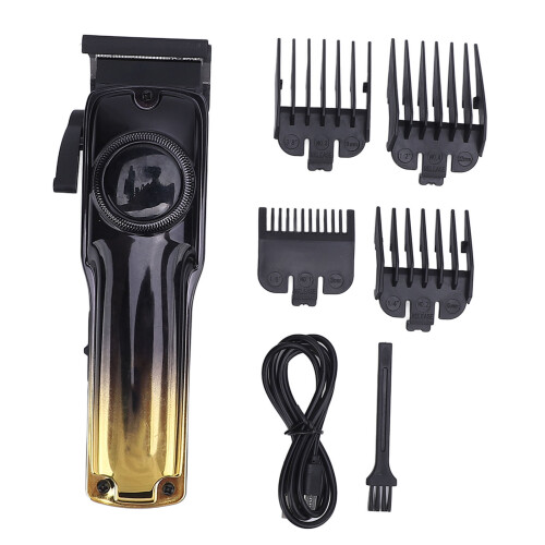 Electric Hair Clipper with Adjustable Lever & 4 Combs