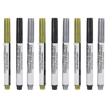 9pcs Car Touch Up Paint Pen Gold Silver Black Scratch Remover