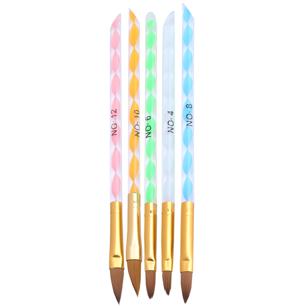 5pcs Acrylic Handle UV Gel Carving Pen Set