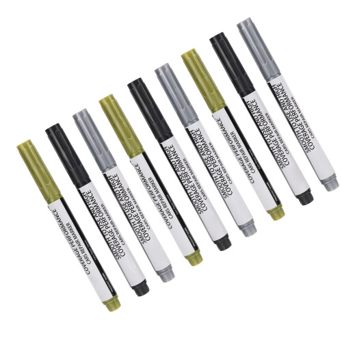9pcs Car Touch Up Paint Pen Gold Silver Black Scratch Remover 1
