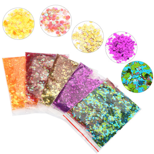 5PCS/Set Face Nail Hair Glitter Powder Sequins 1