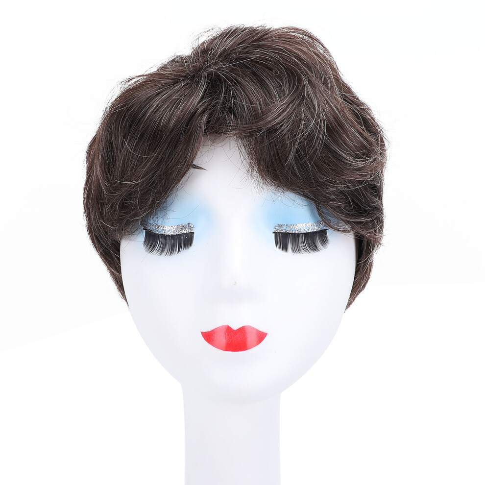 Men Short Wig Breathable Inner Lining High Temp Synthetic