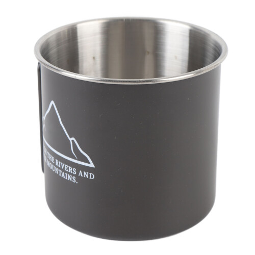 304 RVS Camping Beker 300ml Zwart 2