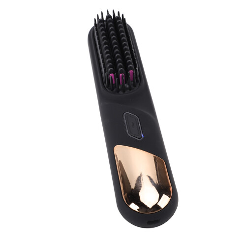 Cordless Negative Ion Hair Straightener Comb Black 1