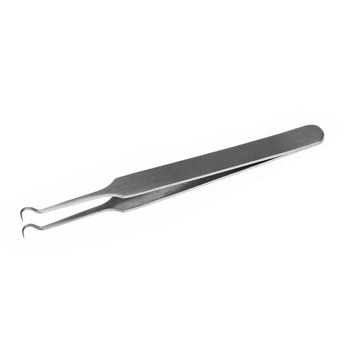 8.7cm Stainless Steel Acne Tweezer Hooked Tip 2