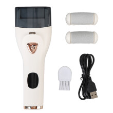 (White) Electric Callus Remover USB Rechargeable Waterproof