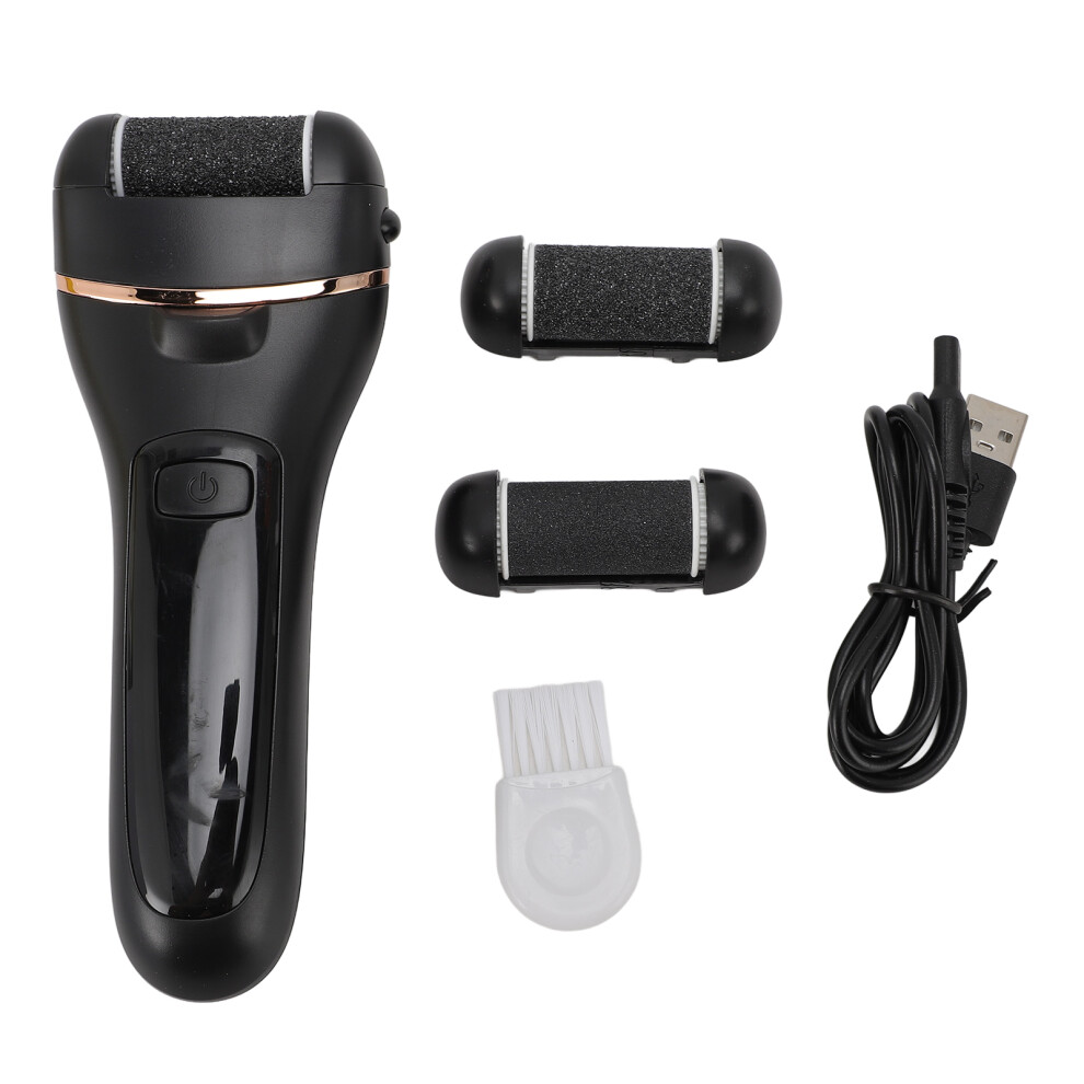 (Black) Usb Rechargeable Foot File 3W Motor 1200Mah Black 461605268026