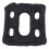 (Black) Opblaasbaar zitkussen PVC fluweel zwart 1