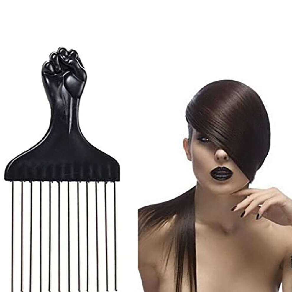 Afro Hair Comb Insert Curly Brush Fork Plastic Anti-static Tool