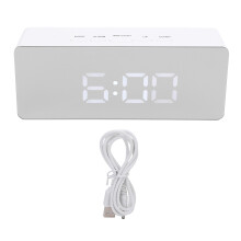 LED Mirror Digital Alarm Clock Large Display