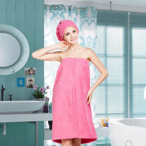 Rozerode Spa Badjas & Haar Kap 1