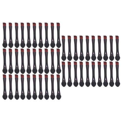 50pcs Double Ended Eyebrow Eyeshadow Brush Portable Applicators 2