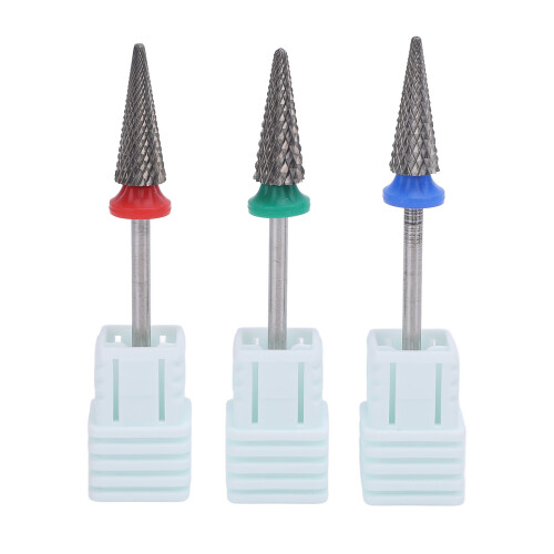 3x Tapered Tungsten Carbide Nail Drill Bits 1