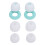 2 Pair Silicone Earplugs Noise Cancelling Washable Green 2