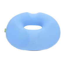 (Blue) Cuscino Sedia Donut Memory Foam Ergonomico Traspirante Grigio