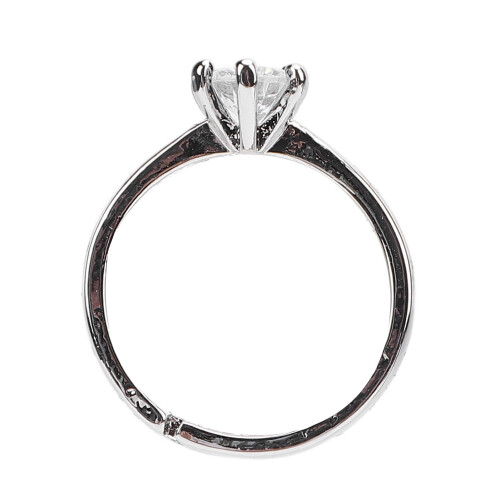 1ct Six-Claw Rhinestone Wedding Ring 2