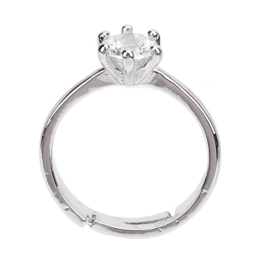 1ct Six-Claw Rhinestone Wedding Ring 1