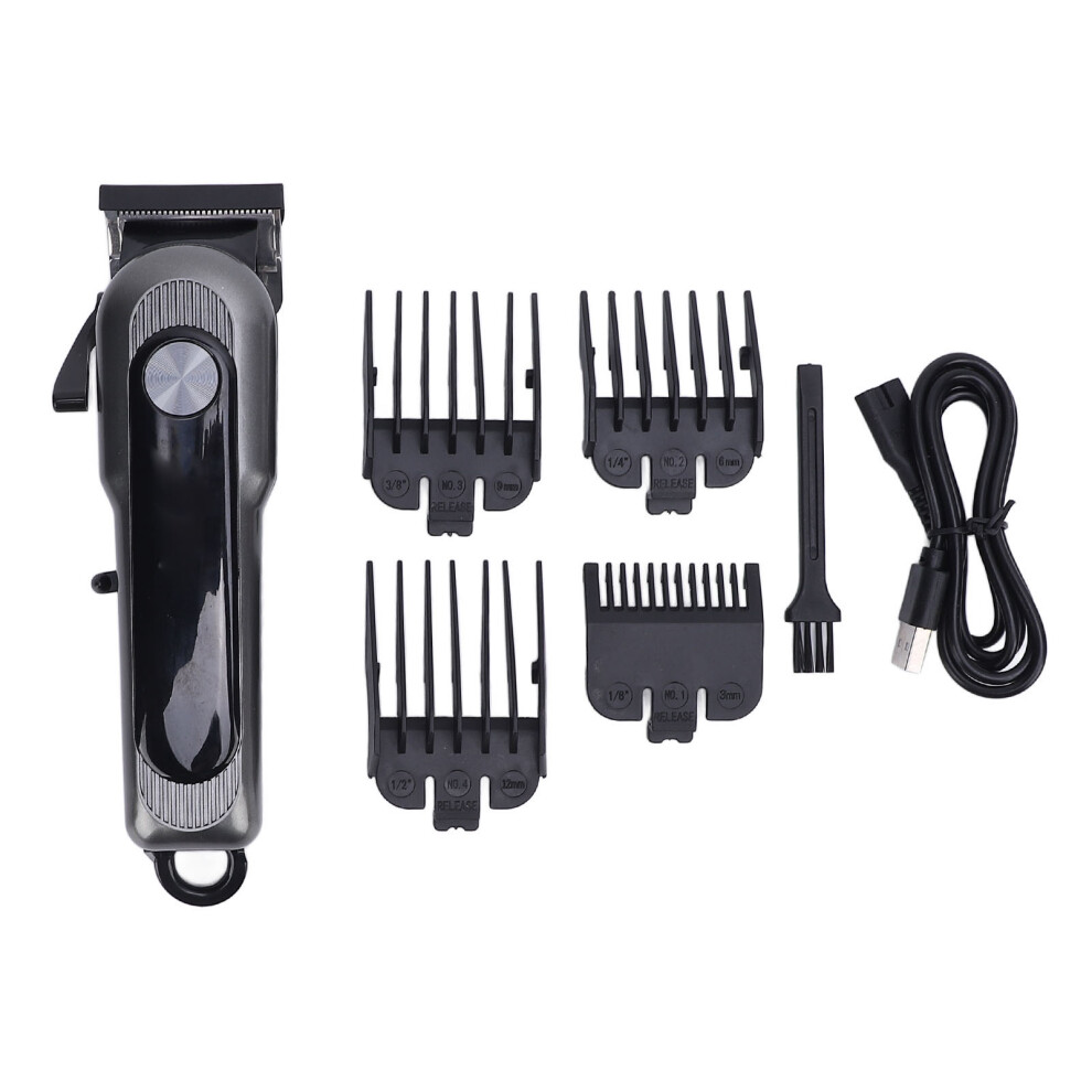 USB Rechargeable Hair Clipper for Men Low Noise 4 Guide Combs