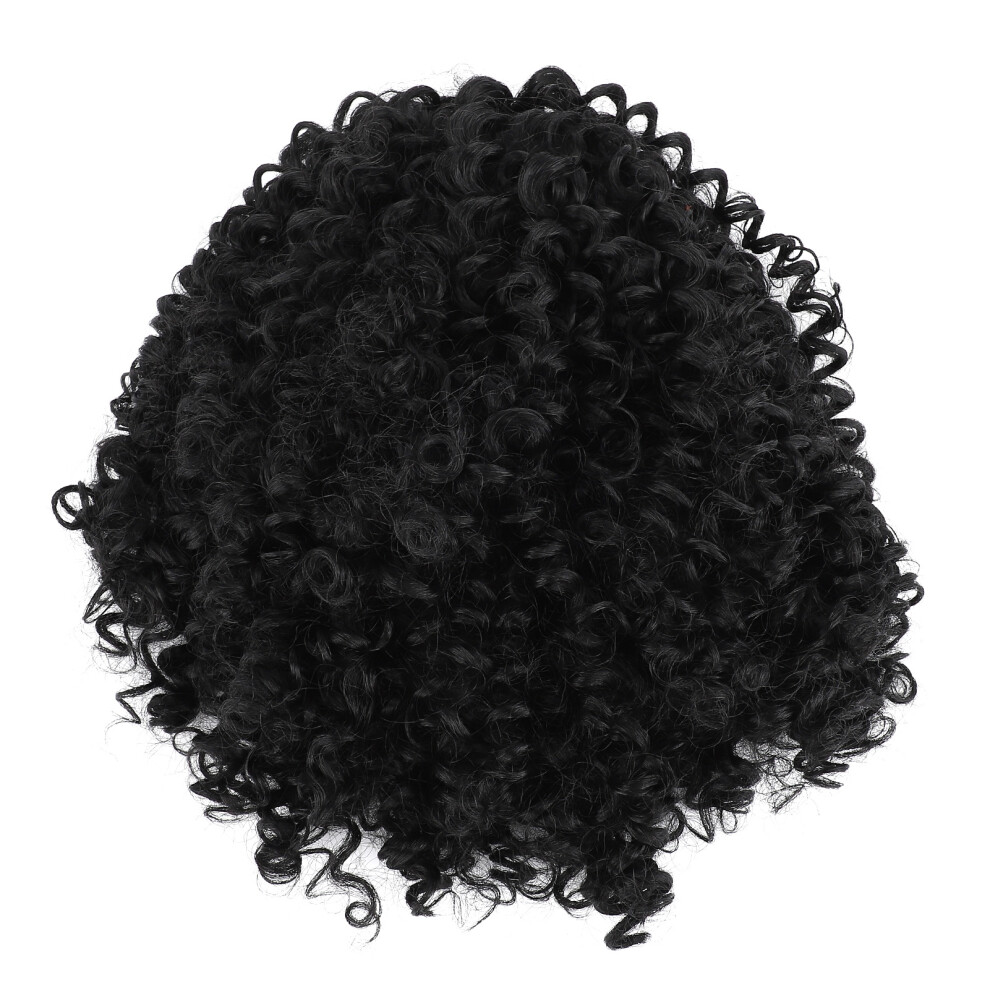Black Curly Wave Ponytail Extension Heat Resistant