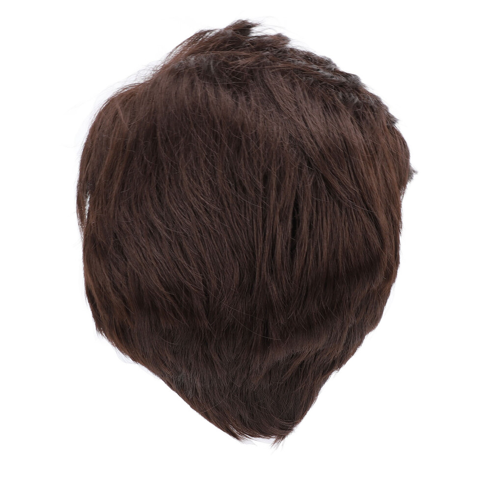 Men Wig High Temp Fiber Artificial Hair for Middle Aged Elderly