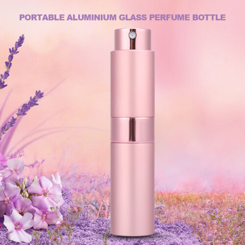 8ml Mini Aluminium Glas Parfümflasche Zerstäuber Pink 2