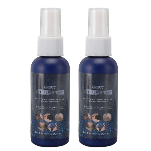Spray Glitter 2 Pezzi 60ml Lunga Durata Capelli Corpo 1