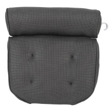 (Grey) Bathtub Pillow 6 Suction Cups Grey