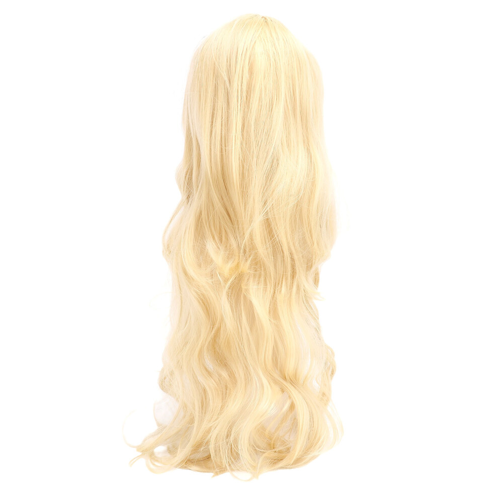 Unisex Long Blonde Wavy Cosplay Wig Breathable Synthetic For Party