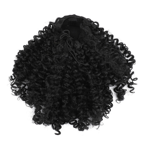 Coda Cavallo Nera Ondulata Riccia Resistente Calore 1