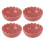 (Pink) 4Pcs Ceramic Oil Burner Diffuser Bowl Crackle Ice Pattern 1