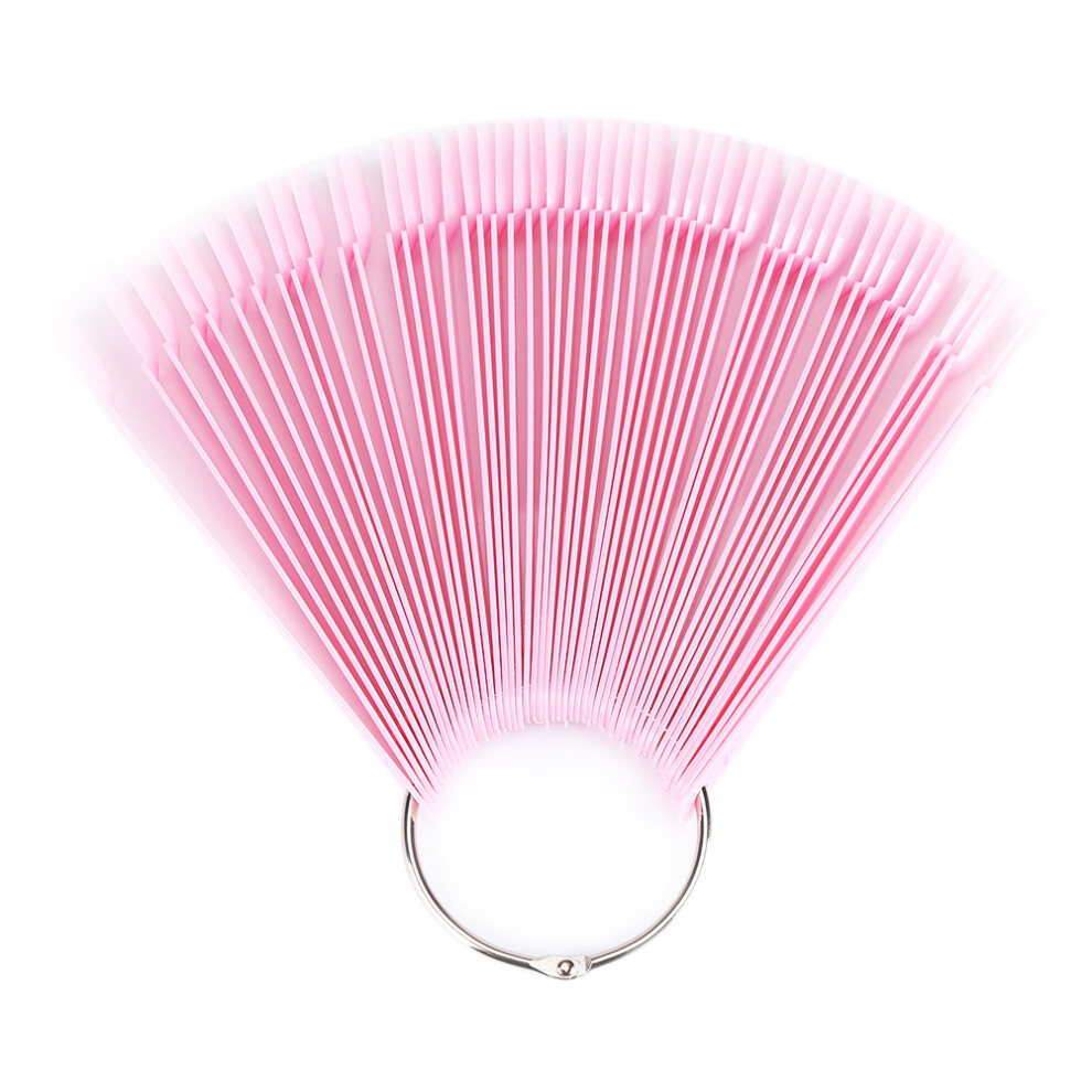 50Pcs Fan False Nail Tips Palette Swatch Gel Polish Display Tool