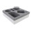 Sofa bekerhouder snack tray 360 draaibaar grijs 4