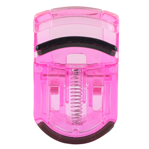 Mini Portable Eyelash Curler Clip with Rubber Pink