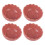 (Pink) 4Pcs Ceramic Oil Burner Diffuser Bowl Crackle Ice Pattern 2