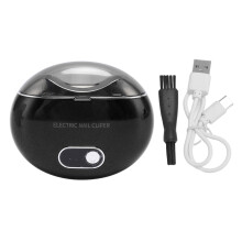 (Black) Tagliaunghie Elettrico Automatico 3 Vel Basso Rumore Bianco