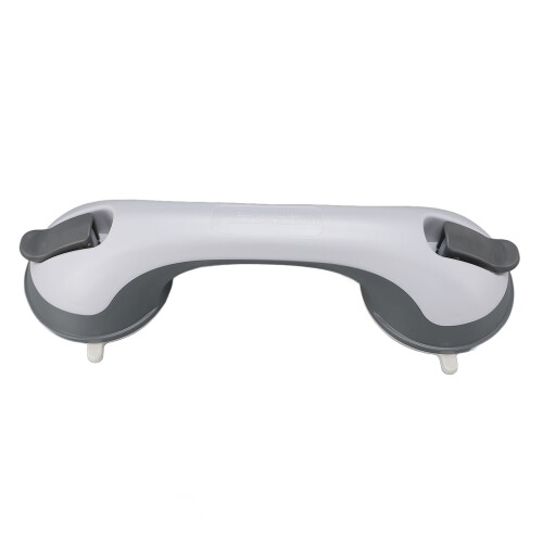 (White and Grey) Suction Cup Shower Grab Bar Elderly Handle Blue White
