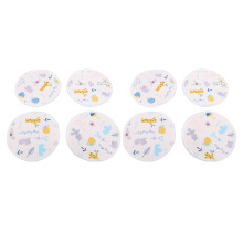 (G33) 8x Wiederverwendbare Stillpads, Bambusfaser, 3-lagig, blumig