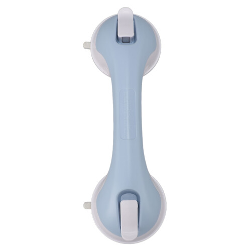 (Blue and White) Suction Cup Shower Grab Bar Elderly Handle Blue White 1
